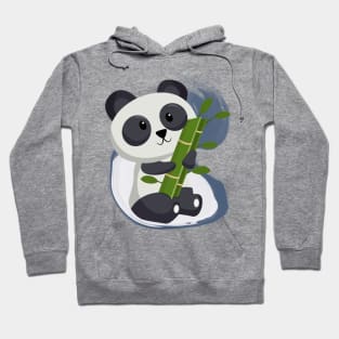 Cute Panda Eat Sweet Bamboo - Adorable Panda - Kawaii Panda Hoodie